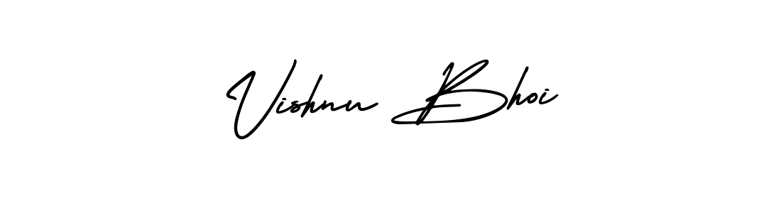 Create a beautiful signature design for name Vishnu Bhoi. With this signature (AmerikaSignatureDemo-Regular) fonts, you can make a handwritten signature for free. Vishnu Bhoi signature style 3 images and pictures png