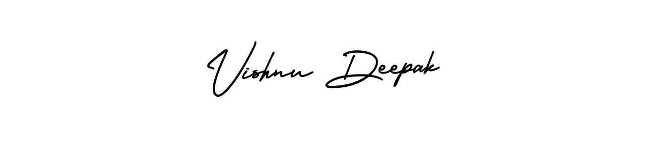 Create a beautiful signature design for name Vishnu Deepak. With this signature (AmerikaSignatureDemo-Regular) fonts, you can make a handwritten signature for free. Vishnu Deepak signature style 3 images and pictures png