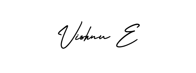 Also You can easily find your signature by using the search form. We will create Vishnu E name handwritten signature images for you free of cost using AmerikaSignatureDemo-Regular sign style. Vishnu E signature style 3 images and pictures png