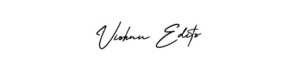 Create a beautiful signature design for name Vishnu Edits. With this signature (AmerikaSignatureDemo-Regular) fonts, you can make a handwritten signature for free. Vishnu Edits signature style 3 images and pictures png