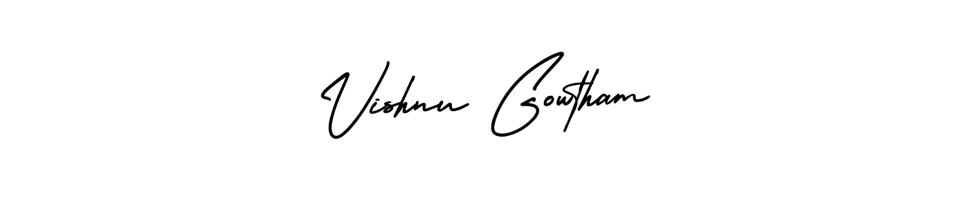 See photos of Vishnu Gowtham official signature by Spectra . Check more albums & portfolios. Read reviews & check more about AmerikaSignatureDemo-Regular font. Vishnu Gowtham signature style 3 images and pictures png
