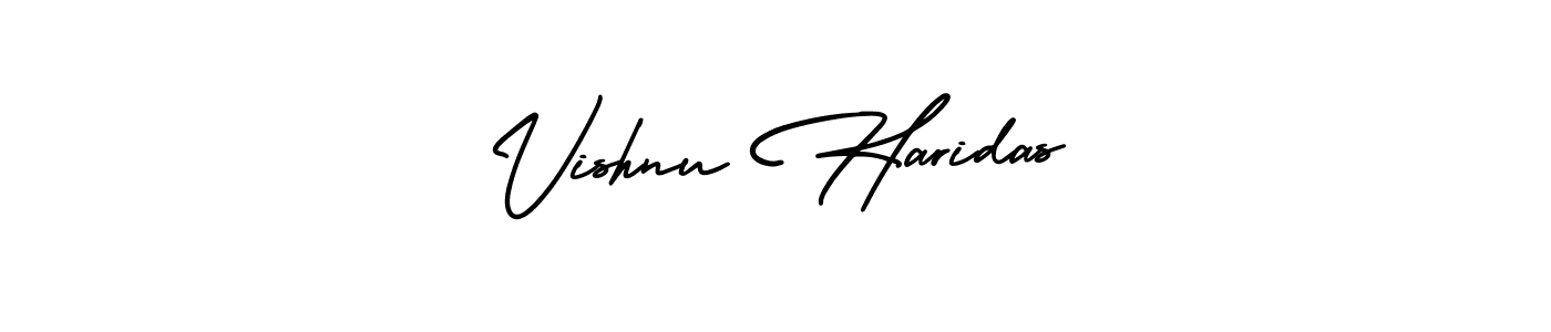 You should practise on your own different ways (AmerikaSignatureDemo-Regular) to write your name (Vishnu Haridas) in signature. don't let someone else do it for you. Vishnu Haridas signature style 3 images and pictures png