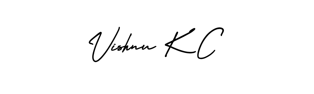 Design your own signature with our free online signature maker. With this signature software, you can create a handwritten (AmerikaSignatureDemo-Regular) signature for name Vishnu K C. Vishnu K C signature style 3 images and pictures png