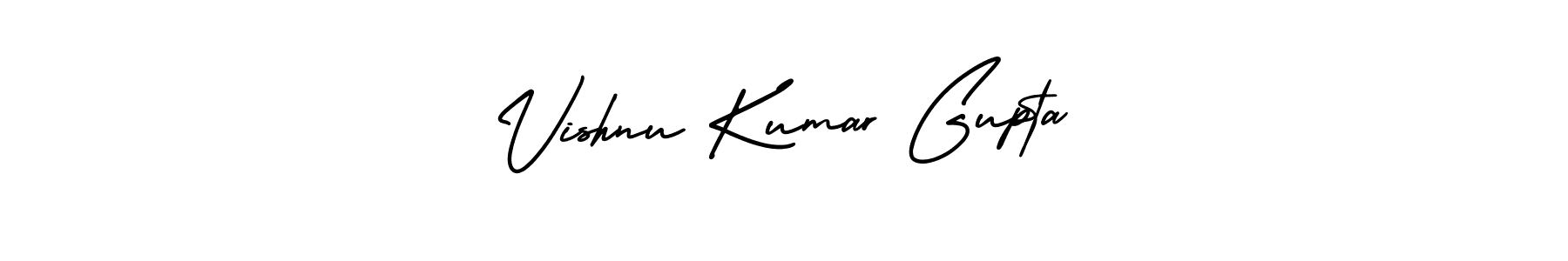 You should practise on your own different ways (AmerikaSignatureDemo-Regular) to write your name (Vishnu Kumar Gupta) in signature. don't let someone else do it for you. Vishnu Kumar Gupta signature style 3 images and pictures png