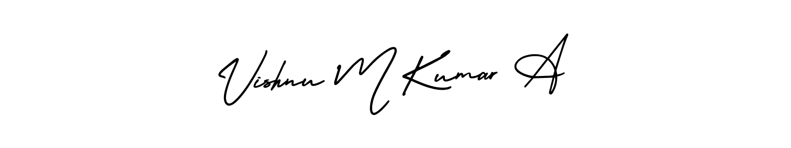 Check out images of Autograph of Vishnu M Kumar A name. Actor Vishnu M Kumar A Signature Style. AmerikaSignatureDemo-Regular is a professional sign style online. Vishnu M Kumar A signature style 3 images and pictures png