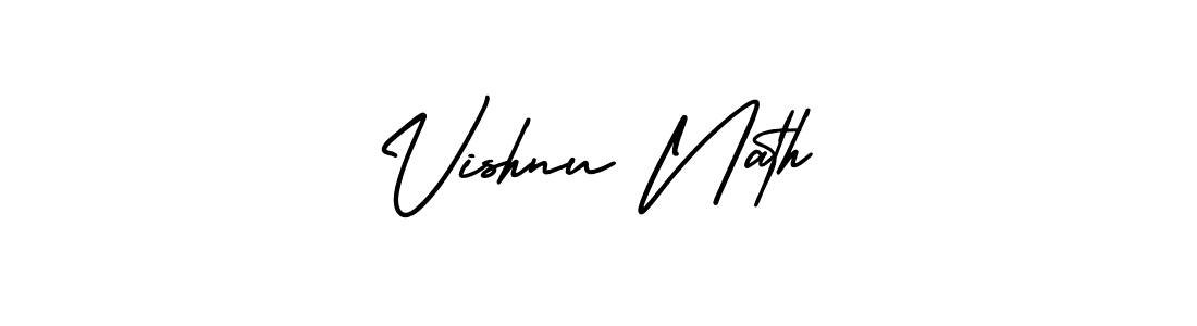 Use a signature maker to create a handwritten signature online. With this signature software, you can design (AmerikaSignatureDemo-Regular) your own signature for name Vishnu Nath. Vishnu Nath signature style 3 images and pictures png