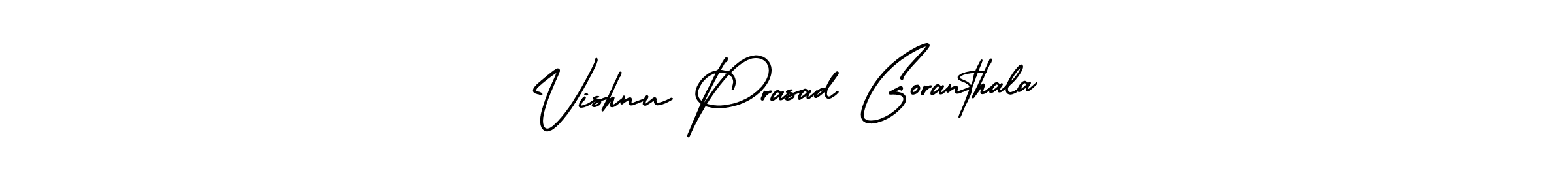 Also You can easily find your signature by using the search form. We will create Vishnu Prasad Goranthala name handwritten signature images for you free of cost using AmerikaSignatureDemo-Regular sign style. Vishnu Prasad Goranthala signature style 3 images and pictures png