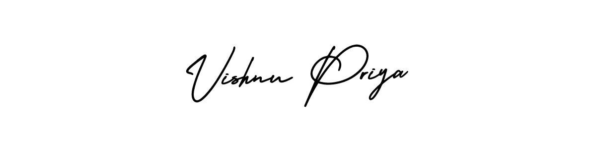 Create a beautiful signature design for name Vishnu Priya. With this signature (AmerikaSignatureDemo-Regular) fonts, you can make a handwritten signature for free. Vishnu Priya signature style 3 images and pictures png