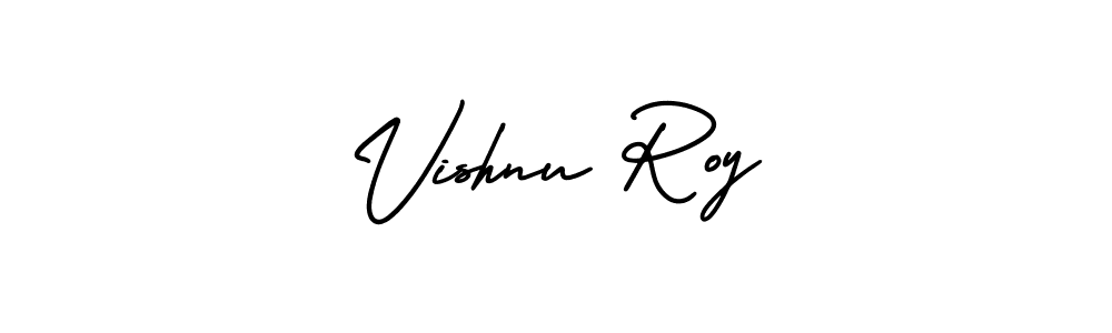 It looks lik you need a new signature style for name Vishnu Roy. Design unique handwritten (AmerikaSignatureDemo-Regular) signature with our free signature maker in just a few clicks. Vishnu Roy signature style 3 images and pictures png