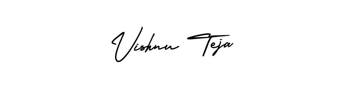 This is the best signature style for the Vishnu Teja name. Also you like these signature font (AmerikaSignatureDemo-Regular). Mix name signature. Vishnu Teja signature style 3 images and pictures png