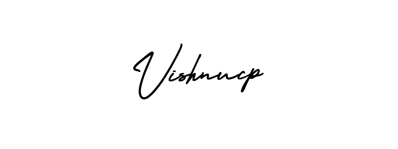 How to make Vishnucp signature? AmerikaSignatureDemo-Regular is a professional autograph style. Create handwritten signature for Vishnucp name. Vishnucp signature style 3 images and pictures png