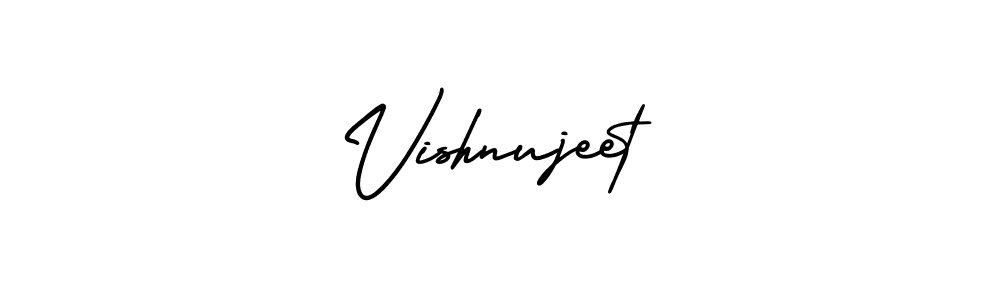 How to make Vishnujeet signature? AmerikaSignatureDemo-Regular is a professional autograph style. Create handwritten signature for Vishnujeet name. Vishnujeet signature style 3 images and pictures png