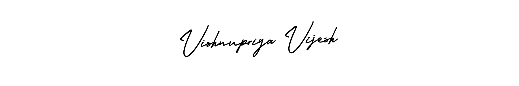 Create a beautiful signature design for name Vishnupriya Vijesh. With this signature (AmerikaSignatureDemo-Regular) fonts, you can make a handwritten signature for free. Vishnupriya Vijesh signature style 3 images and pictures png