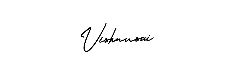 Design your own signature with our free online signature maker. With this signature software, you can create a handwritten (AmerikaSignatureDemo-Regular) signature for name Vishnusai. Vishnusai signature style 3 images and pictures png