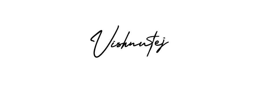 Similarly AmerikaSignatureDemo-Regular is the best handwritten signature design. Signature creator online .You can use it as an online autograph creator for name Vishnutej. Vishnutej signature style 3 images and pictures png