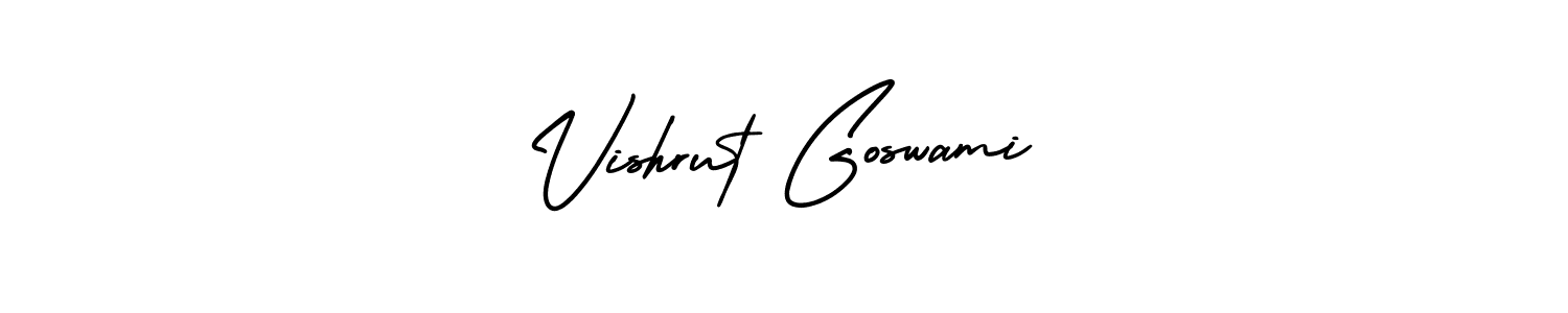 Use a signature maker to create a handwritten signature online. With this signature software, you can design (AmerikaSignatureDemo-Regular) your own signature for name Vishrut Goswami. Vishrut Goswami signature style 3 images and pictures png