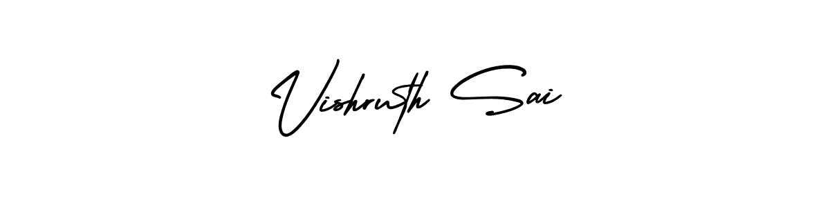 Create a beautiful signature design for name Vishruth Sai. With this signature (AmerikaSignatureDemo-Regular) fonts, you can make a handwritten signature for free. Vishruth Sai signature style 3 images and pictures png