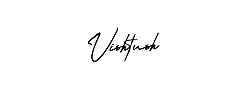 This is the best signature style for the Vishtush name. Also you like these signature font (AmerikaSignatureDemo-Regular). Mix name signature. Vishtush signature style 3 images and pictures png