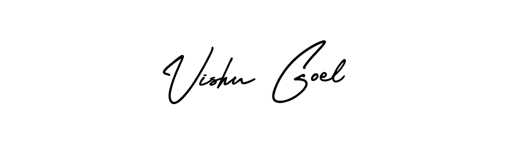 Use a signature maker to create a handwritten signature online. With this signature software, you can design (AmerikaSignatureDemo-Regular) your own signature for name Vishu Goel. Vishu Goel signature style 3 images and pictures png