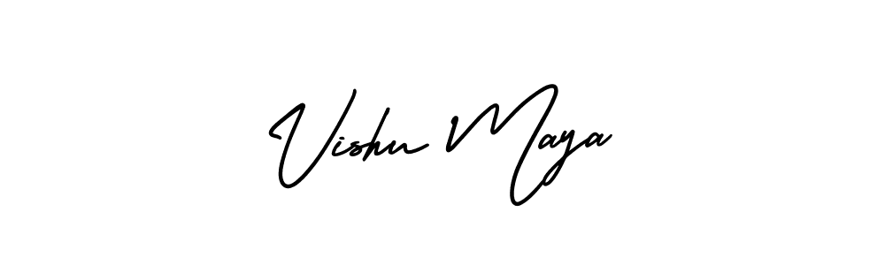 Design your own signature with our free online signature maker. With this signature software, you can create a handwritten (AmerikaSignatureDemo-Regular) signature for name Vishu Maya. Vishu Maya signature style 3 images and pictures png