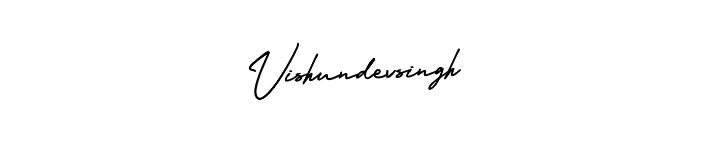 Create a beautiful signature design for name Vishundevsingh. With this signature (AmerikaSignatureDemo-Regular) fonts, you can make a handwritten signature for free. Vishundevsingh signature style 3 images and pictures png