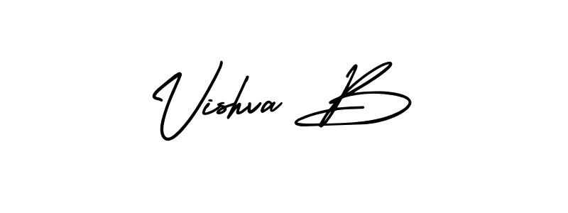 Also You can easily find your signature by using the search form. We will create Vishva B name handwritten signature images for you free of cost using AmerikaSignatureDemo-Regular sign style. Vishva B signature style 3 images and pictures png