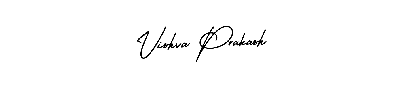 It looks lik you need a new signature style for name Vishva Prakash. Design unique handwritten (AmerikaSignatureDemo-Regular) signature with our free signature maker in just a few clicks. Vishva Prakash signature style 3 images and pictures png
