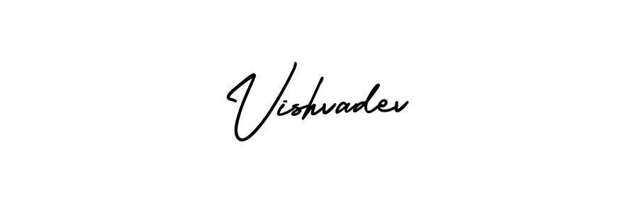 Make a beautiful signature design for name Vishvadev. With this signature (AmerikaSignatureDemo-Regular) style, you can create a handwritten signature for free. Vishvadev signature style 3 images and pictures png