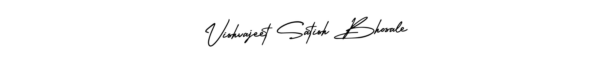 Make a beautiful signature design for name Vishvajeet Satish Bhosale. Use this online signature maker to create a handwritten signature for free. Vishvajeet Satish Bhosale signature style 3 images and pictures png