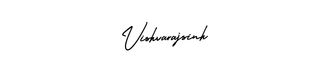 You should practise on your own different ways (AmerikaSignatureDemo-Regular) to write your name (Vishvarajsinh) in signature. don't let someone else do it for you. Vishvarajsinh signature style 3 images and pictures png