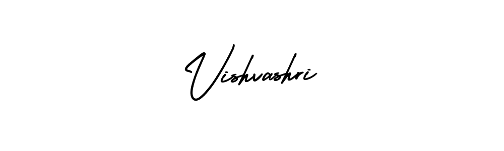 How to make Vishvashri name signature. Use AmerikaSignatureDemo-Regular style for creating short signs online. This is the latest handwritten sign. Vishvashri signature style 3 images and pictures png