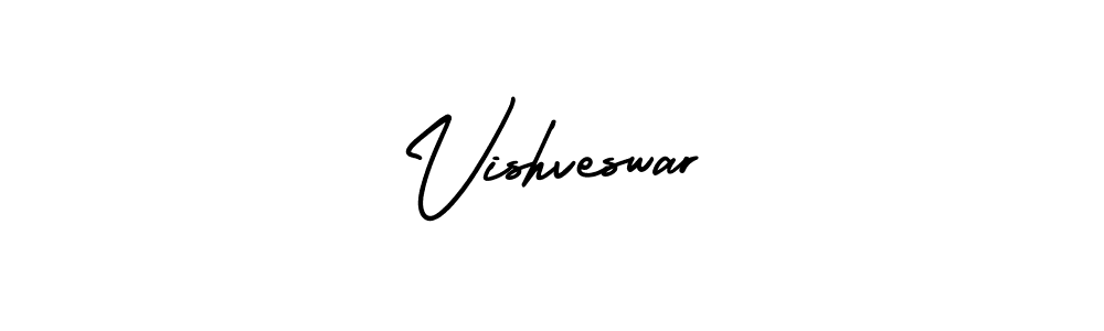 You should practise on your own different ways (AmerikaSignatureDemo-Regular) to write your name (Vishveswar) in signature. don't let someone else do it for you. Vishveswar signature style 3 images and pictures png