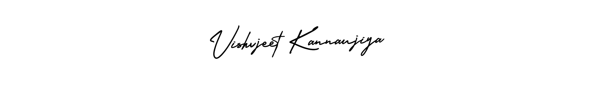 Make a beautiful signature design for name Vishvjeet Kannaujiya. With this signature (AmerikaSignatureDemo-Regular) style, you can create a handwritten signature for free. Vishvjeet Kannaujiya signature style 3 images and pictures png