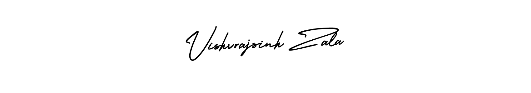 Create a beautiful signature design for name Vishvrajsinh Zala. With this signature (AmerikaSignatureDemo-Regular) fonts, you can make a handwritten signature for free. Vishvrajsinh Zala signature style 3 images and pictures png