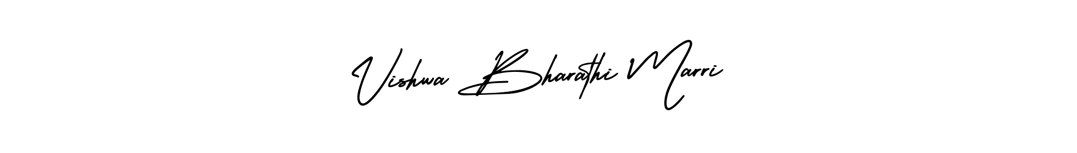 Similarly AmerikaSignatureDemo-Regular is the best handwritten signature design. Signature creator online .You can use it as an online autograph creator for name Vishwa Bharathi Marri. Vishwa Bharathi Marri signature style 3 images and pictures png