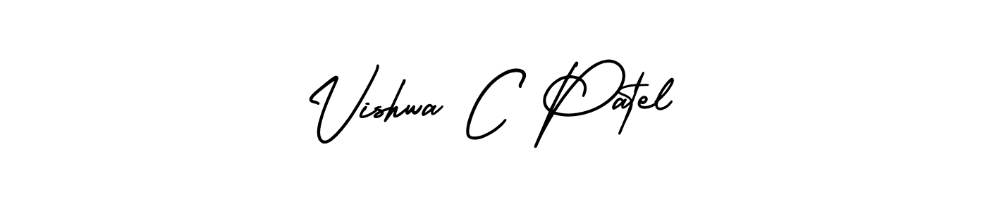 Similarly AmerikaSignatureDemo-Regular is the best handwritten signature design. Signature creator online .You can use it as an online autograph creator for name Vishwa C Patel. Vishwa C Patel signature style 3 images and pictures png