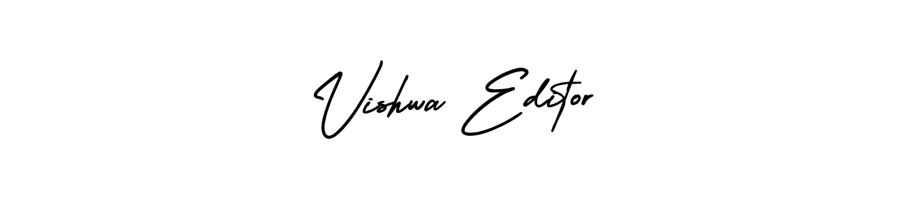 How to make Vishwa Editor signature? AmerikaSignatureDemo-Regular is a professional autograph style. Create handwritten signature for Vishwa Editor name. Vishwa Editor signature style 3 images and pictures png