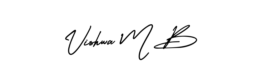 How to Draw Vishwa M B signature style? AmerikaSignatureDemo-Regular is a latest design signature styles for name Vishwa M B. Vishwa M B signature style 3 images and pictures png