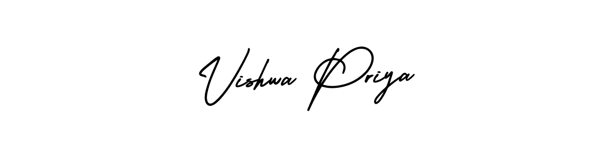 Make a beautiful signature design for name Vishwa Priya. Use this online signature maker to create a handwritten signature for free. Vishwa Priya signature style 3 images and pictures png