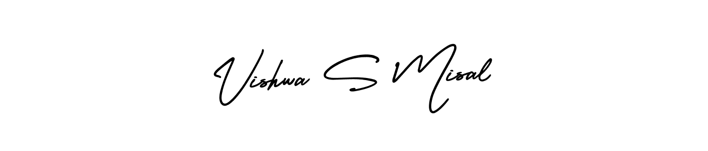 Make a beautiful signature design for name Vishwa S Misal. With this signature (AmerikaSignatureDemo-Regular) style, you can create a handwritten signature for free. Vishwa S Misal signature style 3 images and pictures png
