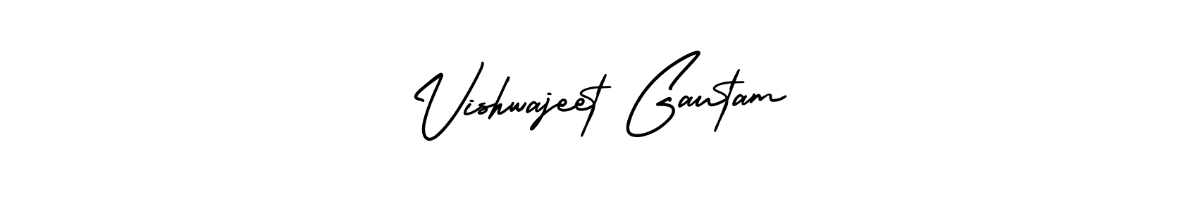 Best and Professional Signature Style for Vishwajeet Gautam. AmerikaSignatureDemo-Regular Best Signature Style Collection. Vishwajeet Gautam signature style 3 images and pictures png