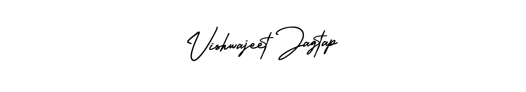 Make a beautiful signature design for name Vishwajeet Jagtap. With this signature (AmerikaSignatureDemo-Regular) style, you can create a handwritten signature for free. Vishwajeet Jagtap signature style 3 images and pictures png