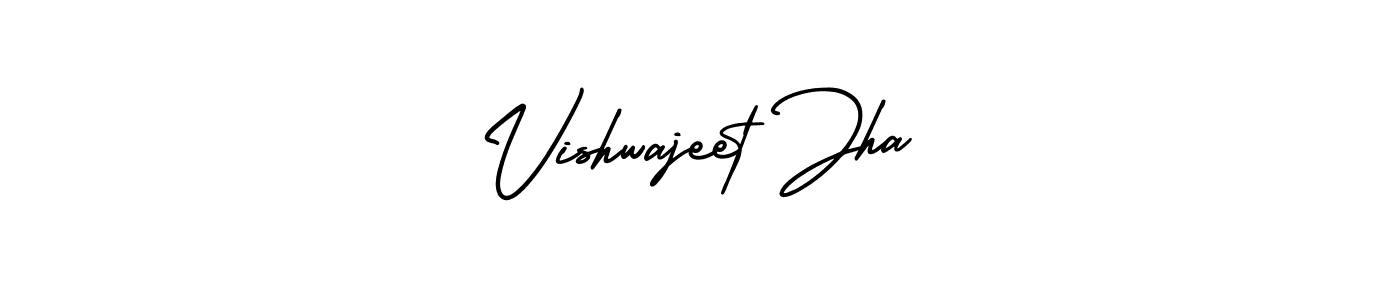 It looks lik you need a new signature style for name Vishwajeet Jha. Design unique handwritten (AmerikaSignatureDemo-Regular) signature with our free signature maker in just a few clicks. Vishwajeet Jha signature style 3 images and pictures png