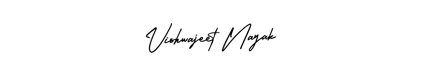 Make a beautiful signature design for name Vishwajeet Nayak. With this signature (AmerikaSignatureDemo-Regular) style, you can create a handwritten signature for free. Vishwajeet Nayak signature style 3 images and pictures png