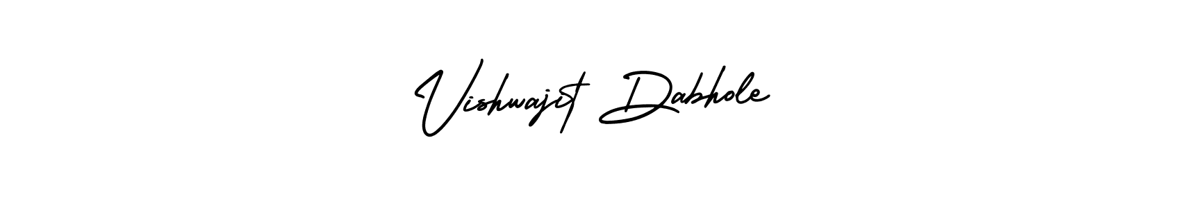 This is the best signature style for the Vishwajit Dabhole name. Also you like these signature font (AmerikaSignatureDemo-Regular). Mix name signature. Vishwajit Dabhole signature style 3 images and pictures png