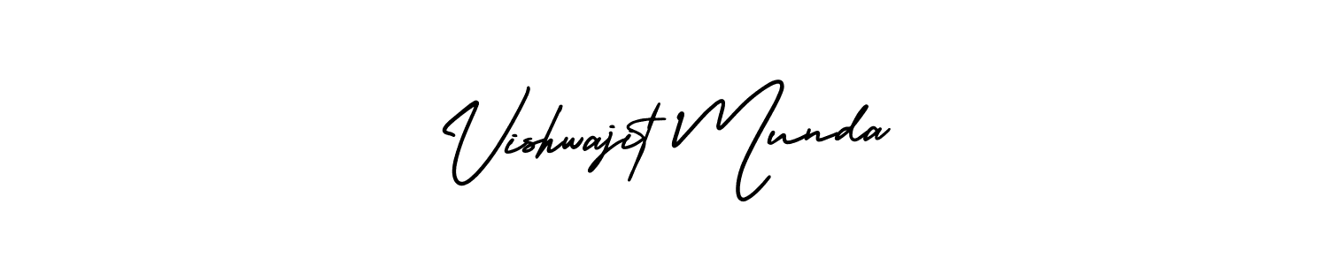 if you are searching for the best signature style for your name Vishwajit Munda. so please give up your signature search. here we have designed multiple signature styles  using AmerikaSignatureDemo-Regular. Vishwajit Munda signature style 3 images and pictures png