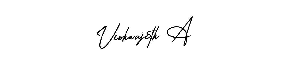 Also we have Vishwajith A name is the best signature style. Create professional handwritten signature collection using AmerikaSignatureDemo-Regular autograph style. Vishwajith A signature style 3 images and pictures png