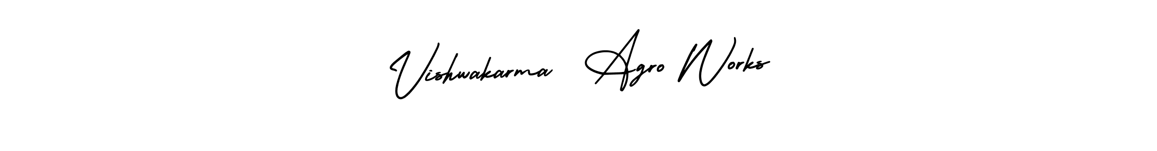 You can use this online signature creator to create a handwritten signature for the name Vishwakarma  Agro Works. This is the best online autograph maker. Vishwakarma  Agro Works signature style 3 images and pictures png