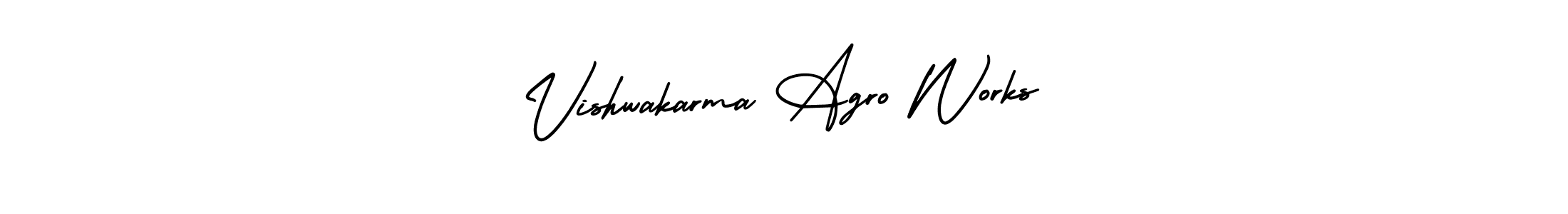 This is the best signature style for the Vishwakarma Agro Works name. Also you like these signature font (AmerikaSignatureDemo-Regular). Mix name signature. Vishwakarma Agro Works signature style 3 images and pictures png