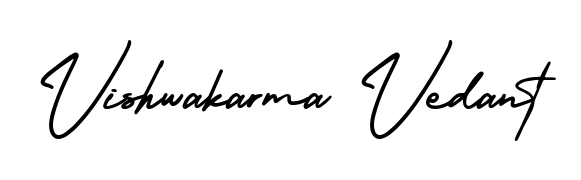 Make a beautiful signature design for name Vishwakarma Vedant. Use this online signature maker to create a handwritten signature for free. Vishwakarma Vedant signature style 3 images and pictures png